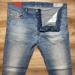 Diesel Jeans Men 36x32 Blue Tepphar Slim Carrot Stretch Denim Modern Pants 084DF